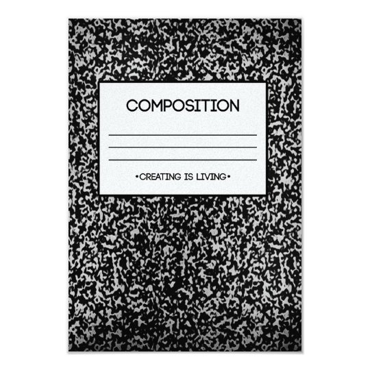 Composition Notebook Design Card