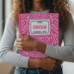 Composition Notebook Student School Teacher Pink 3 Ring Binder