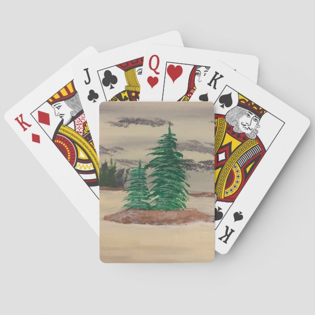 Composition of Grays, Yellows, and Browns Poster Poker Cards (Back)