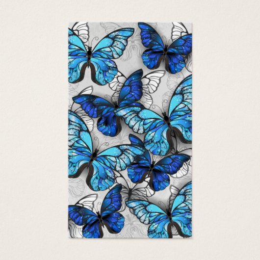 Composition of White and Blue Butterflies (Front)