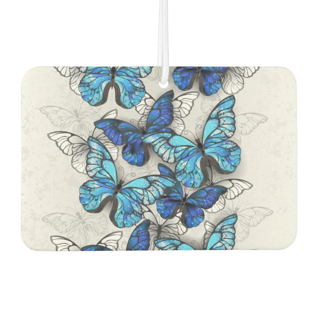 Composition of White and Blue Butterflies Air Freshener (Front)