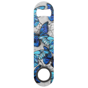 Composition of White and Blue Butterflies Bar Key