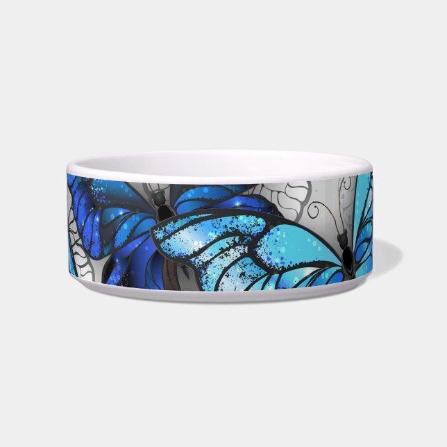 Composition of White and Blue Butterflies Bowl (Front)