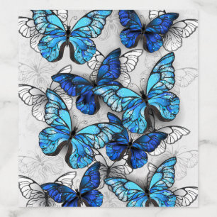 Composition of White and Blue Butterflies Envelope Liner