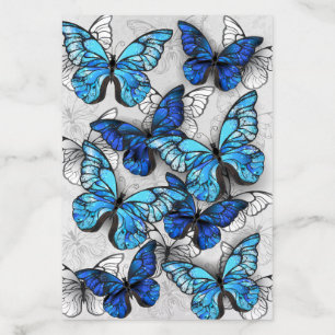 Composition of White and Blue Butterflies Envelope Liner