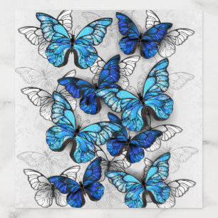 Composition of White and Blue Butterflies Envelope Liner