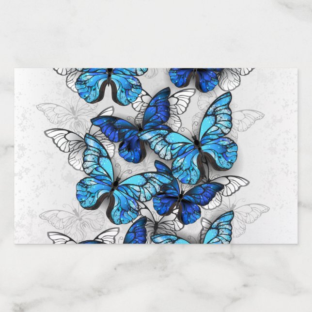 Composition of White and Blue Butterflies Envelope Liner (Design)