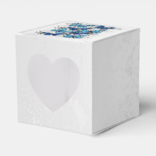 Composition of White and Blue Butterflies Favor Boxes