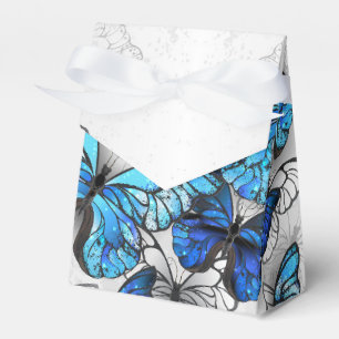 Composition of White and Blue Butterflies Favor Boxes