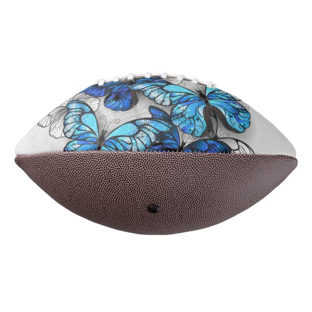 Composition of White and Blue Butterflies Football (Rotated 270)