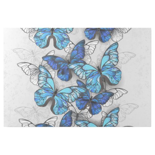 Composition of White and Blue Butterflies Gallery Wrap