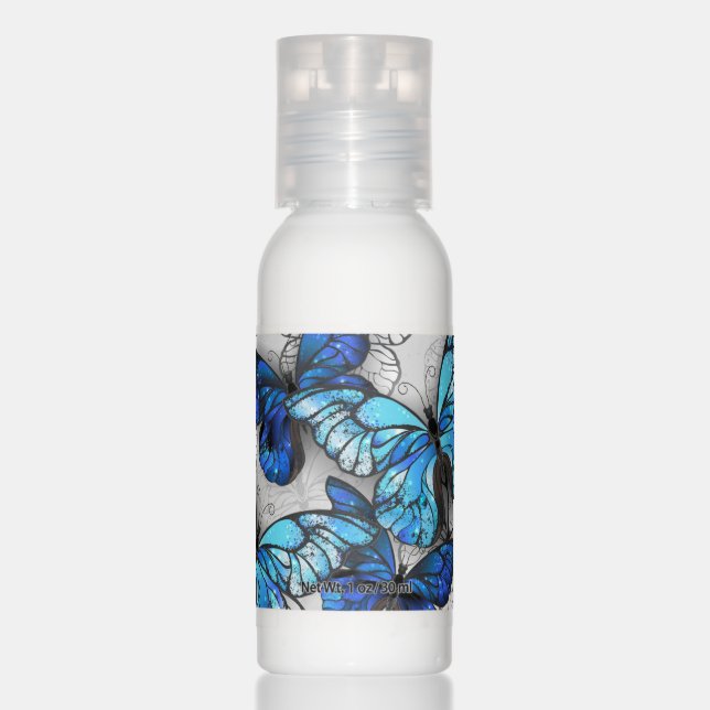 Composition of White and Blue Butterflies Hand Lotion (Front)
