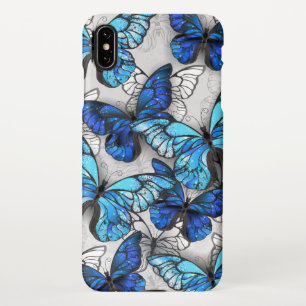 Composition of White and Blue Butterflies iPhone XS Max Case