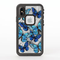 Composition of White and Blue Butterflies