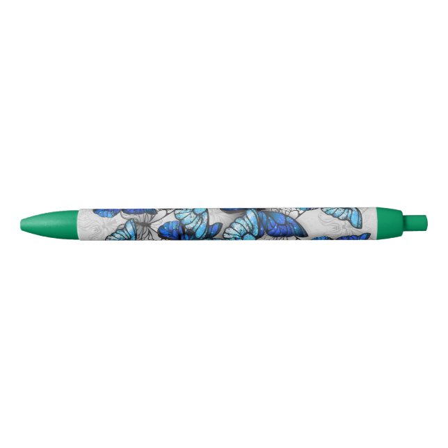 Composition of White and Blue Butterflies Pen (Front)