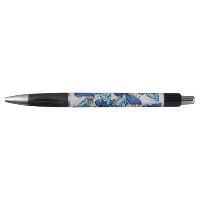 Composition of White and Blue Butterflies Pen (Front)