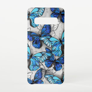 Composition of White and Blue Butterflies Samsung Galaxy S10 Case