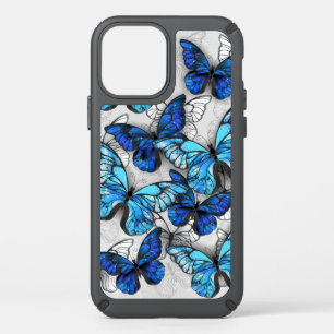 Composition of White and Blue Butterflies Speck iPhone 12 Case