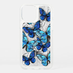 Composition of White and Blue Butterflies Speck iPhone 12 Case