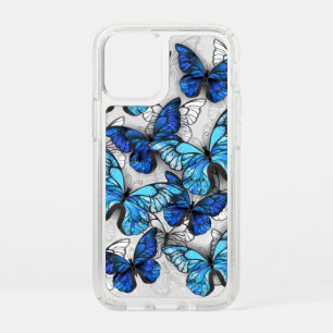 Composition of White and Blue Butterflies Speck iPhone 12 Mini Case
