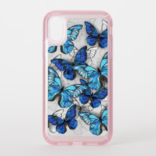 Composition of White and Blue Butterflies Speck iPhone XR Case