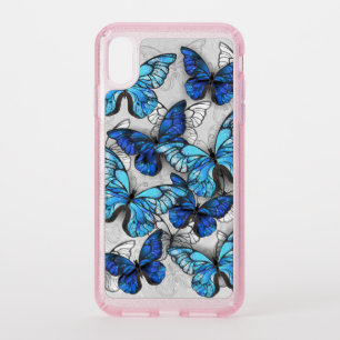 Composition of White and Blue Butterflies Speck iPhone XS Max Case