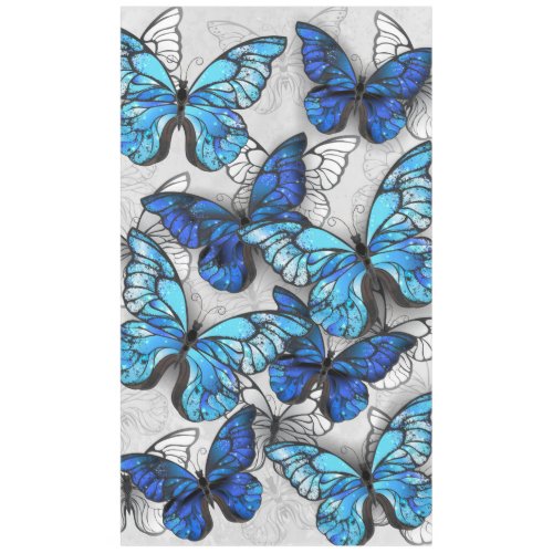 Composition of White and Blue Butterflies Tablecloth