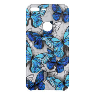Composition of White and Blue Butterflies Uncommon Google Pixel XL Case