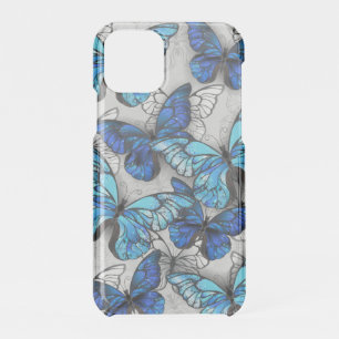 Composition of White and Blue Butterflies iPhone 11 Pro Case