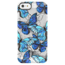 Composition of White and Blue Butterflies Permafrost iPhone SE/5/5s Case