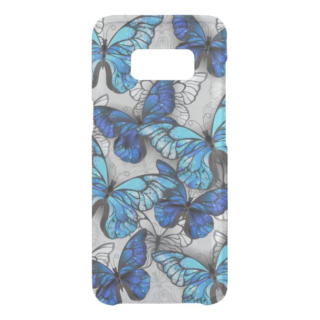 Composition of White and Blue Butterflies Uncommon Samsung Galaxy Case (Back)