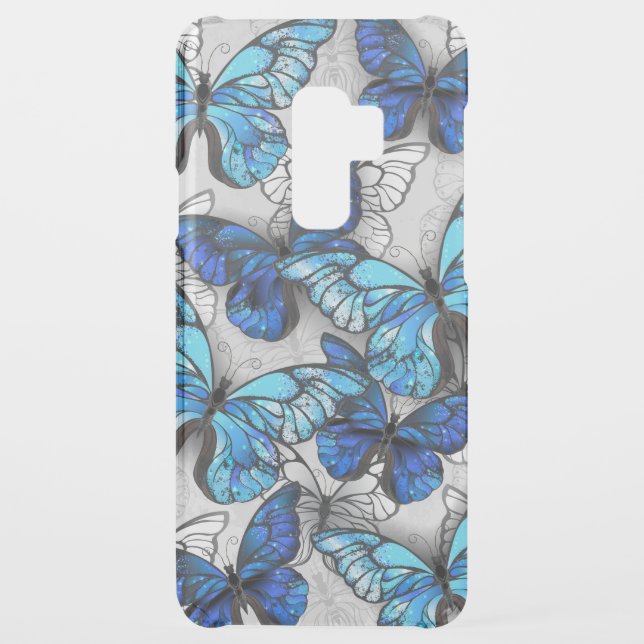 Composition of White and Blue Butterflies Uncommon Samsung Galaxy Case (Back)