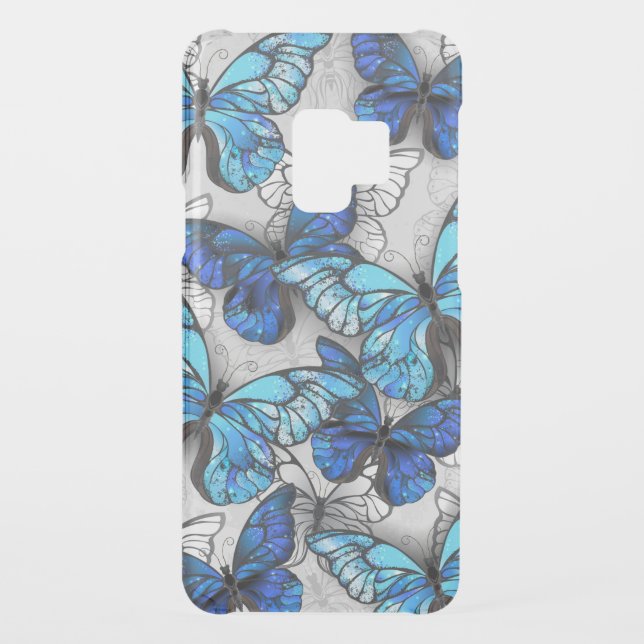Composition of White and Blue Butterflies Uncommon Samsung Galaxy Case (Back)