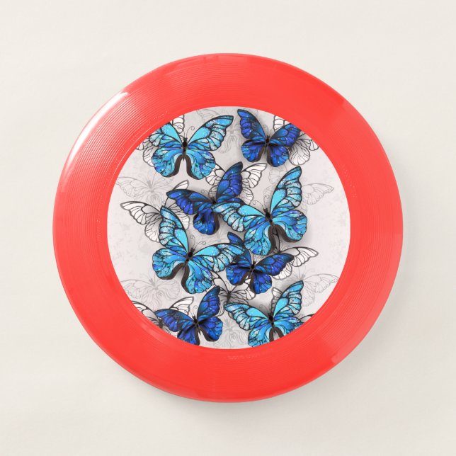 Composition of White and Blue Butterflies Wham-O Frisbee (Front)