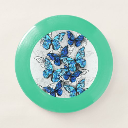 Composition of White and Blue Butterflies Wham_O Frisbee