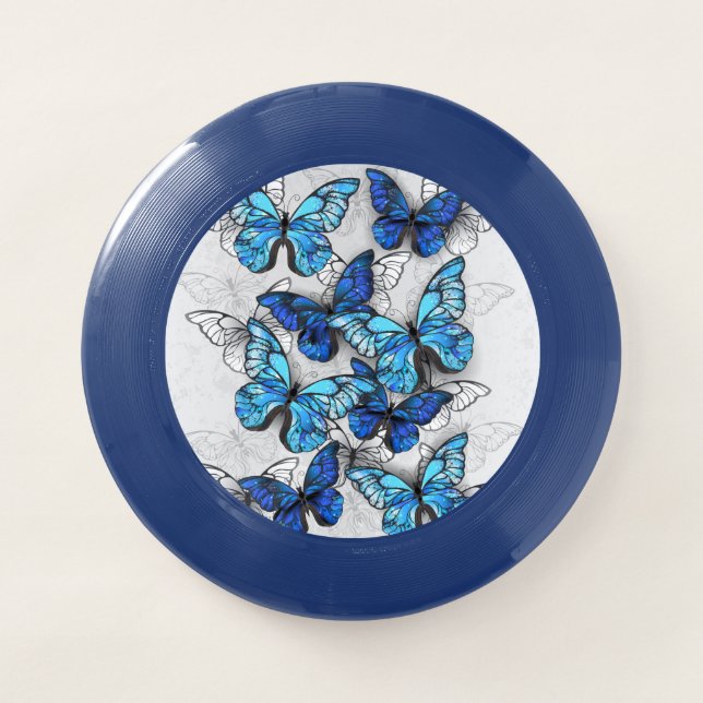 Composition of White and Blue Butterflies Wham-O Frisbee (Front)