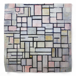 Composition Pink and Gray, Mondrian Bandana