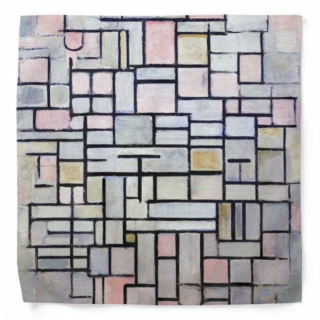 Composition Pink and Gray, Mondrian Bandana (Front)