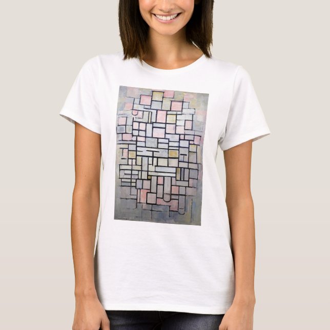 Composition Pink and Gray, Mondrian T-Shirt (Front)