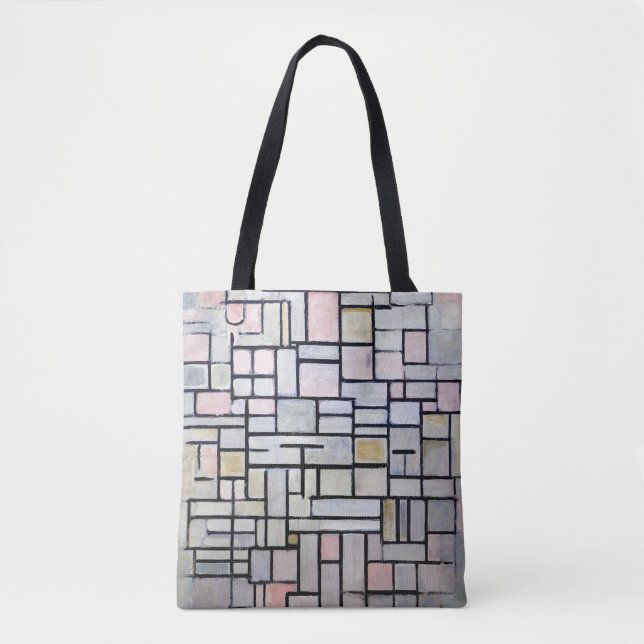 Composition Pink and Gray, Mondrian Tote Bag (Front)