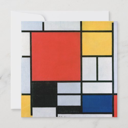 Composition Red Yellow Blue Black  Mondriaan 