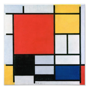 Composition Red, Yellow, Blue, Black Mondriaan Photo Print