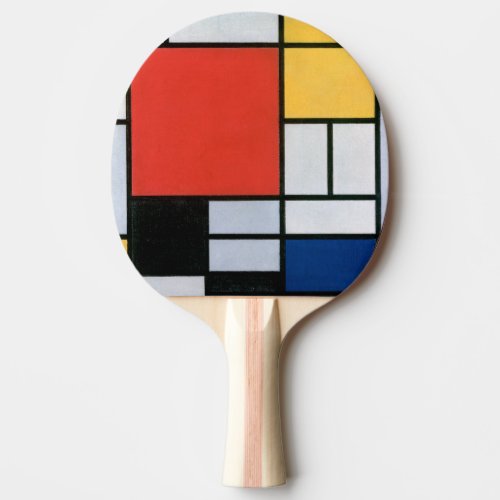 Composition Red Yellow Blue Black  Mondriaan  Ping Pong Paddle