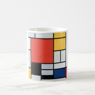 Composition Red, Yellow, Blue, Black, Mondrian Coffee Mug