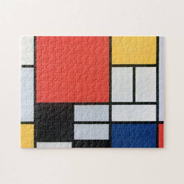 Composition Red, Yellow, Blue, Black, Mondrian Jigsaw Puzzle (Horizontal)