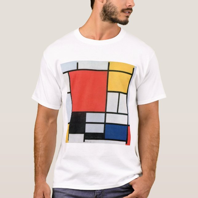 Composition Red, Yellow, Blue, Black, Mondrian T-Shirt (Front)
