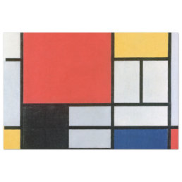 Composition Red, Yellow, Blue, Black, Mondrian Tissue Paper