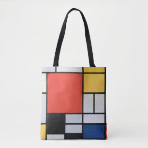 Composition Red, Yellow, Blue, Black, Mondrian Tote Bag