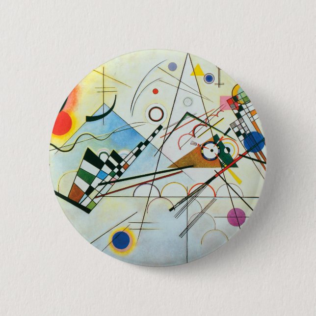 Composition VIII by Wassily Kandinsky Pinback Button (Front)