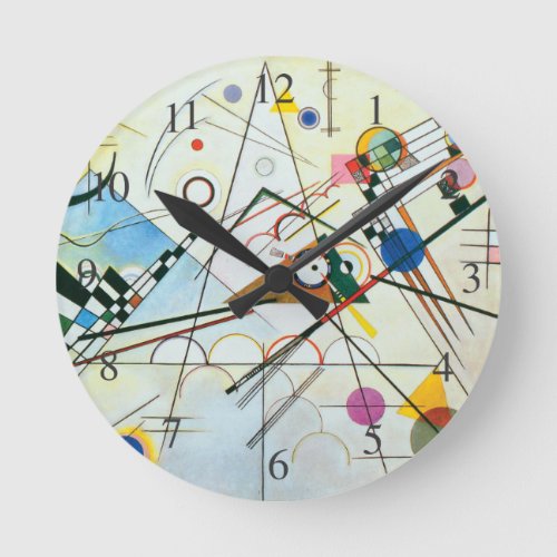 Composition VIII by Wassily Kandinsky  Round Clock